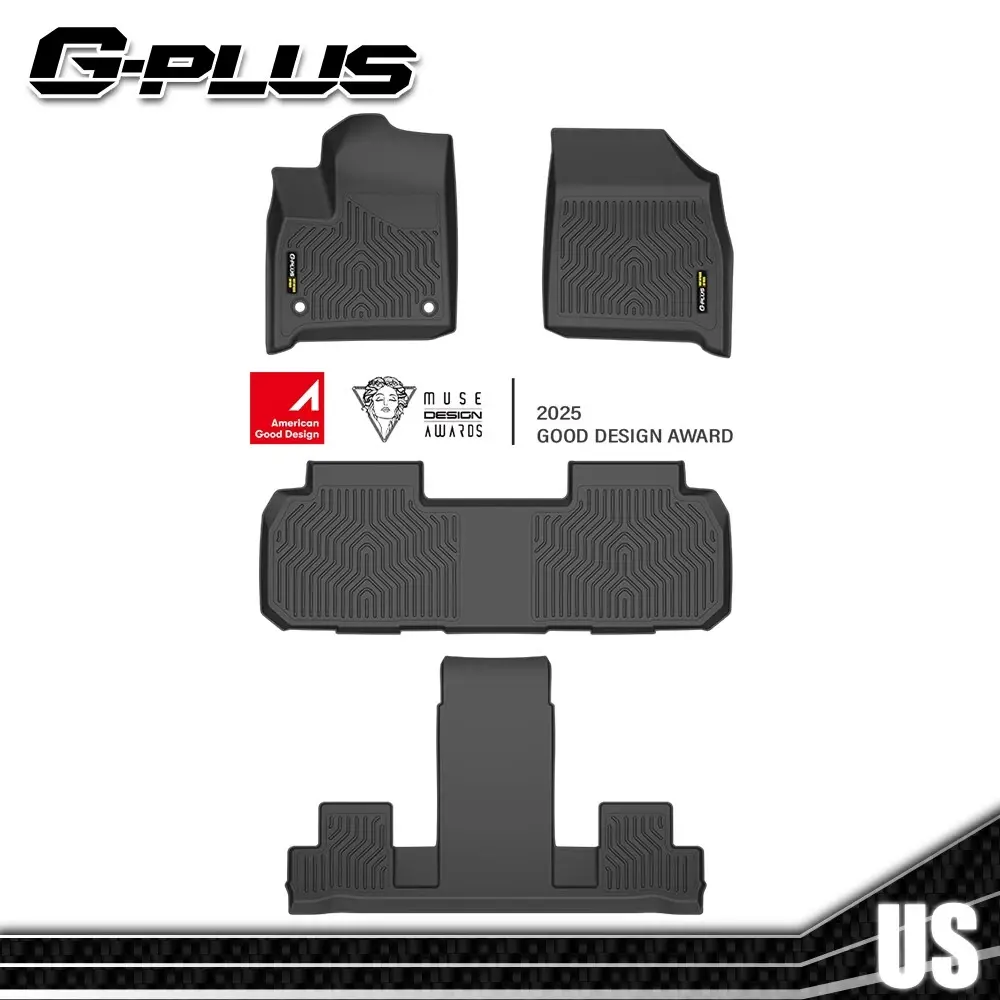 G-PLUS TPE Floor Mats, Car Accessories for 18-25 Chevy Traverse 7-Seat All-Weather Waterproof Anti-Slip Easy-Clean Rubber Floor Liners