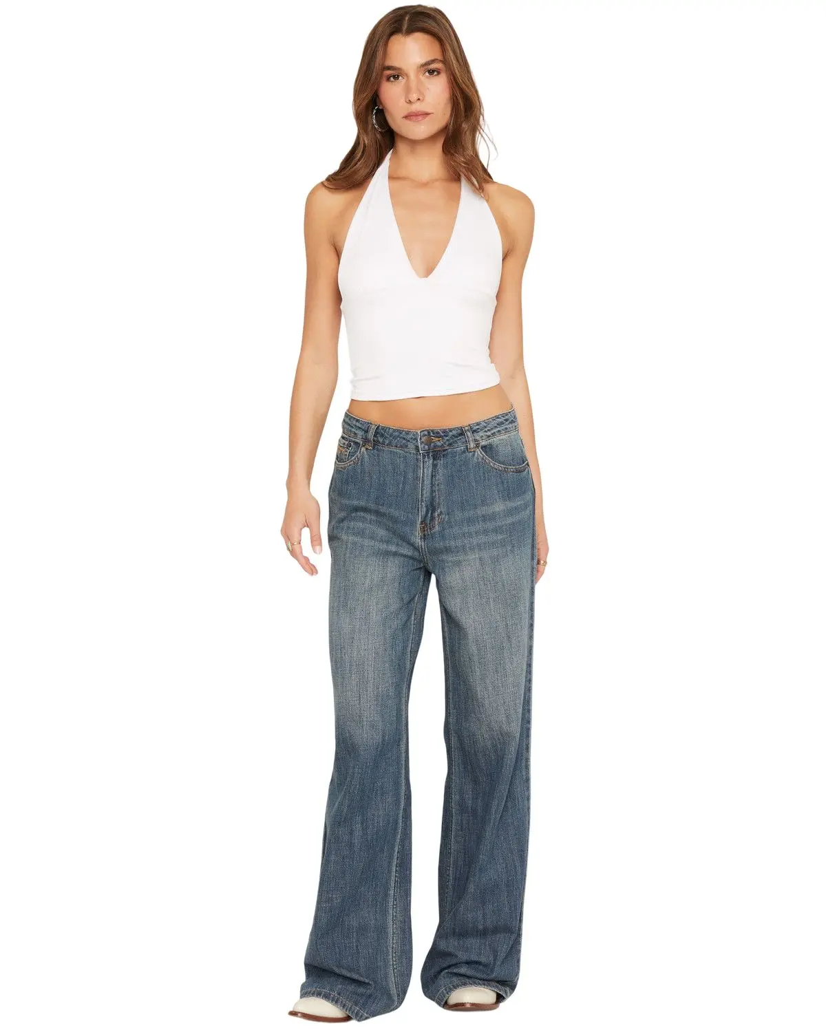 Kimes Ranch Women's Women'S Maggie Medium Wash Low Rise Baggie Denim Jeans - Wje0000019-Bl032