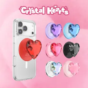 Crystal Hearts PopGrip for MagSafe - Magnetic Phone Grip and Phone Stand - PopSockets