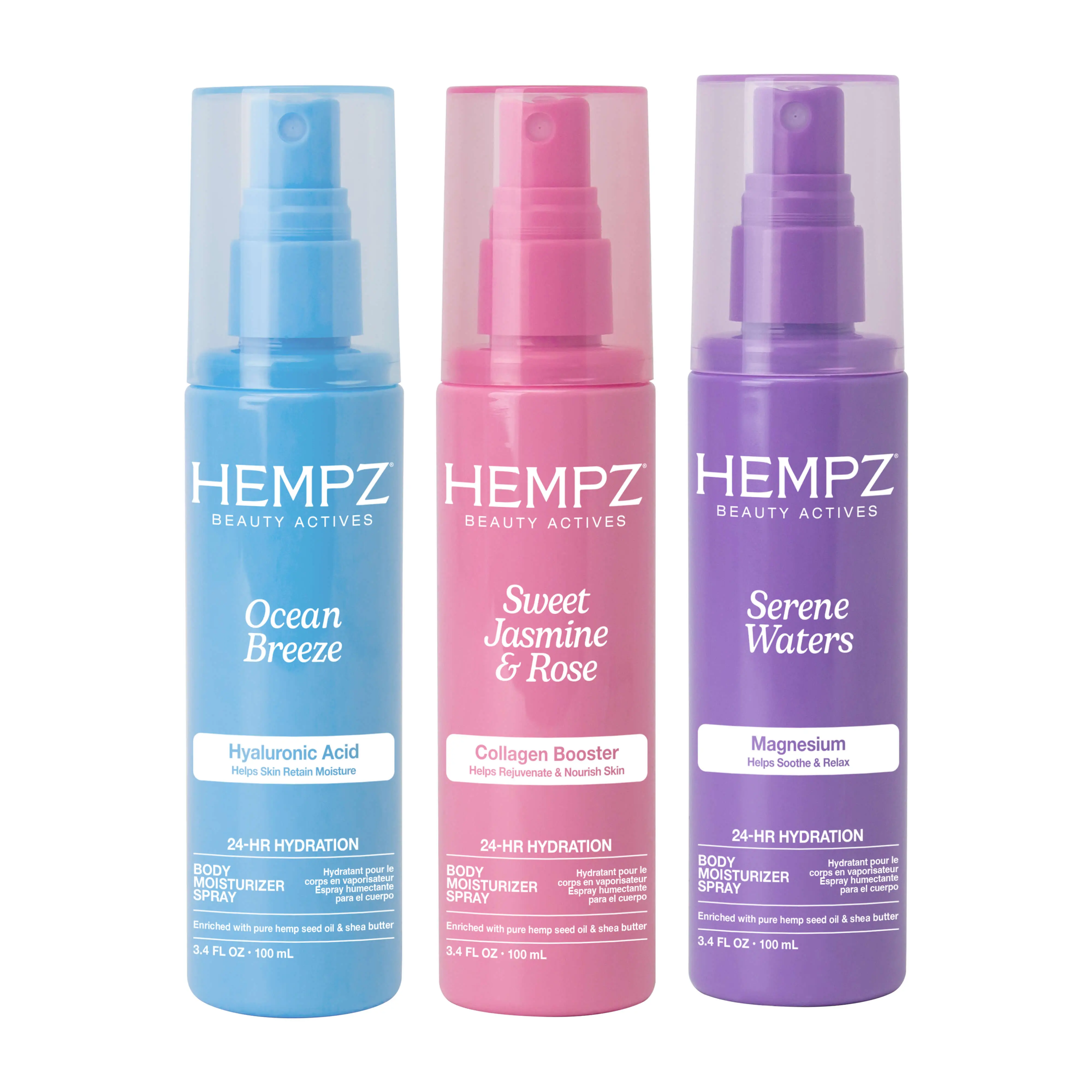 Hempz Exclusive Beauty Actives Moisturizing Fragrance Spray Bundle, Bath & Body Care Body Moisturizer