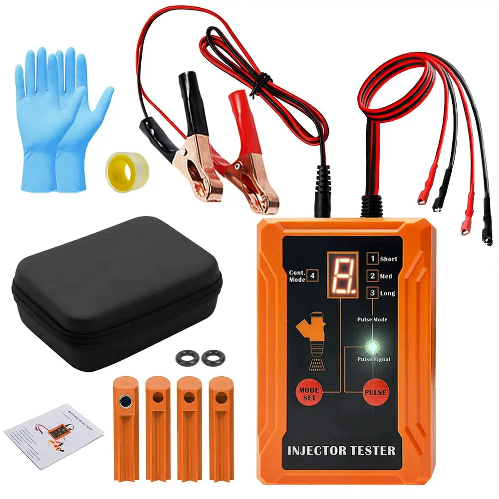 Universal Fuel Injector Tester and Cleaner Tool Kit for DIY Users - Includes Pulse Mode Functionality, Multitool Accessory for Hand Tools Applications