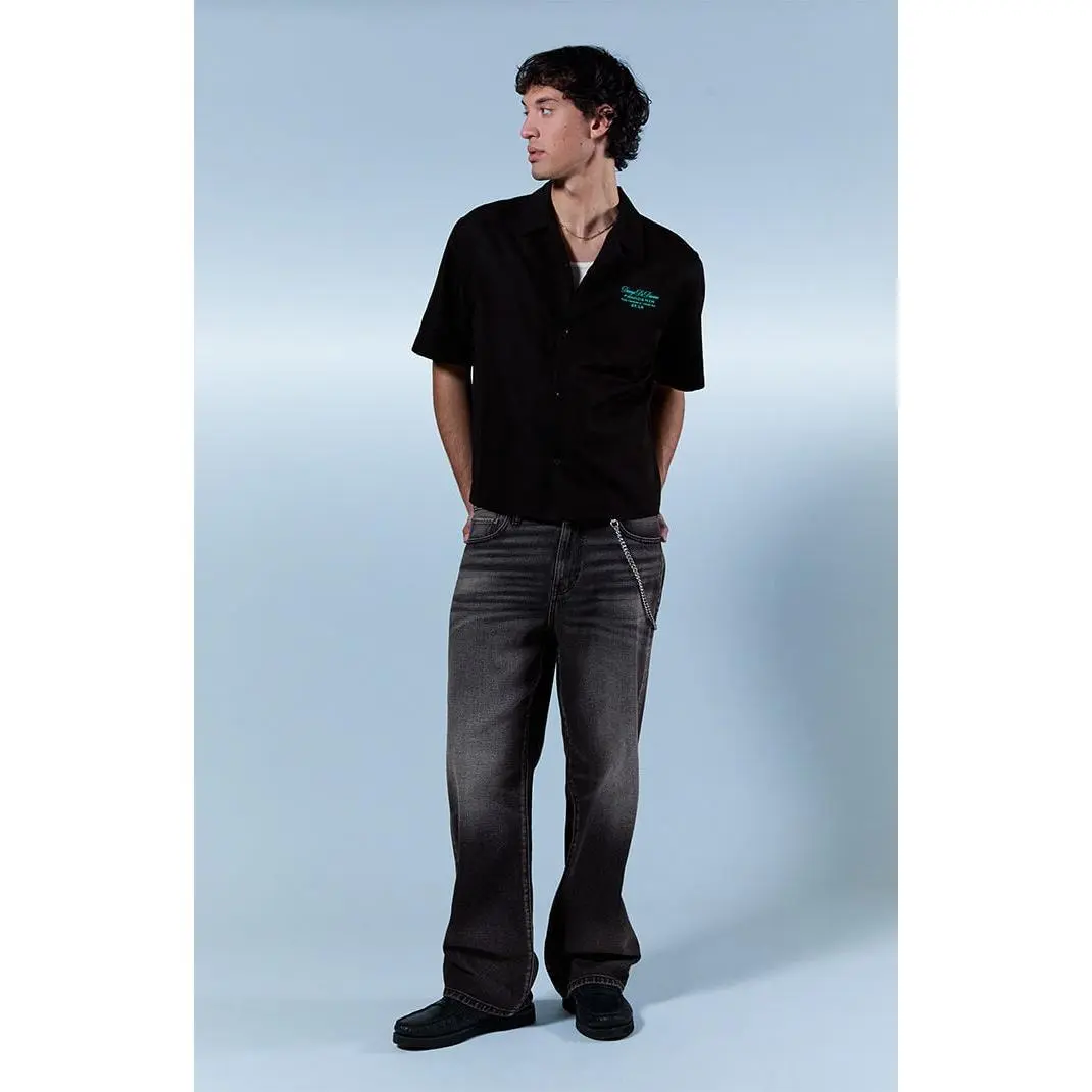 Pacsun Men's Dylan Baggy Jeans Chain Vintage Wash Black