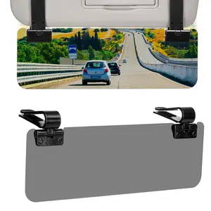 Universal Car Sun Visor Extender with Dual Clips - Polarized Anti-Glare Shield to Block Glare & UV Rays