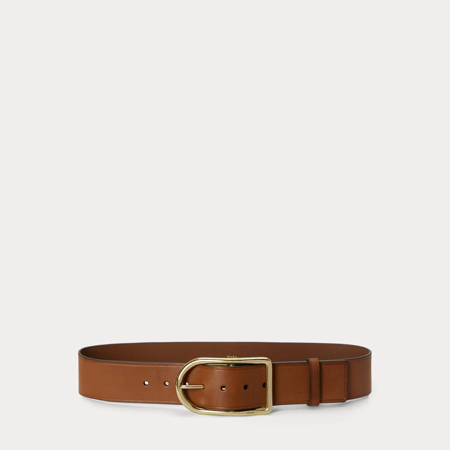 Polo Ralph Lauren - Curved-Buckle Leather Belt Polo Ralph Lauren - Curved-Buckle Leather Belt
