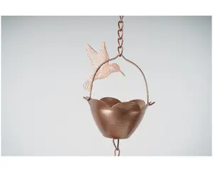 Humming Bird Rain Chain– Decorative Iron Rain Gutter Alternative Hanging