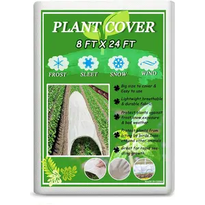 Darnassus 8FT×24FT Large Outdoor Polypropylene Plant Cover - Breathable Weather Resistant Net, Frost Protection, Pest Shield, Vegetable Garden Supplies (Floating Option, Mother's Day Gift)