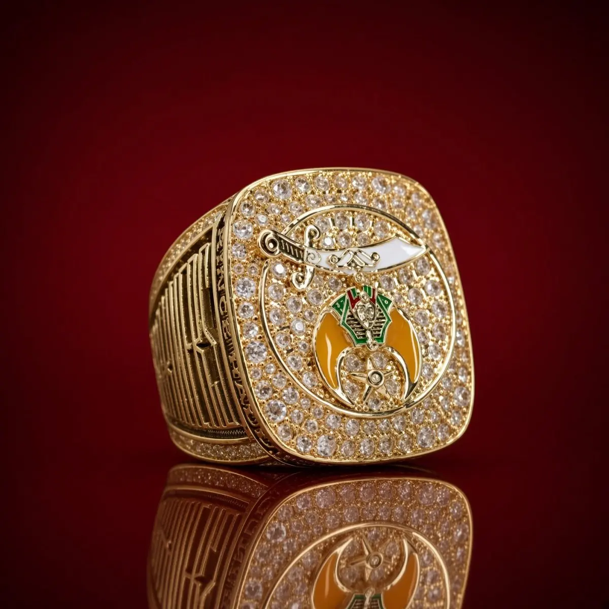 Prince Hall Shriners Official Series Ring, Gold