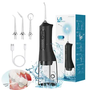 L6/C5 Water Flosser: Wireless, Portable Oral Irrigator  Powerful, Rechargeable, Waterproof Electric Toothbrush  Suitable for Braces and Sensitive Teeth  Rechargeable, Portable, Wireless Oral Irrigator  Ideal for Home and Travel lightweight handle