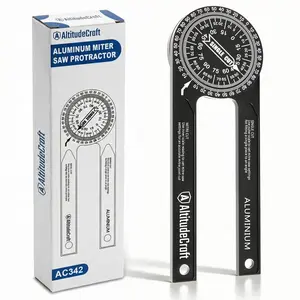 AltitudeCraft Precision Aluminum Miter Saw Protractor Angle Finder Tool For Woodworking Crown Molding And Trim 7.28 in