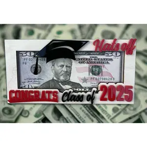 Graduation Class of 2025 Gift Money Holder Cash Wallet Custom Gift