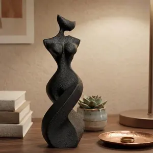 Woman Torso Model, Abstract Twisted Female Figurine, Minimalist Body Decor, Modern Art