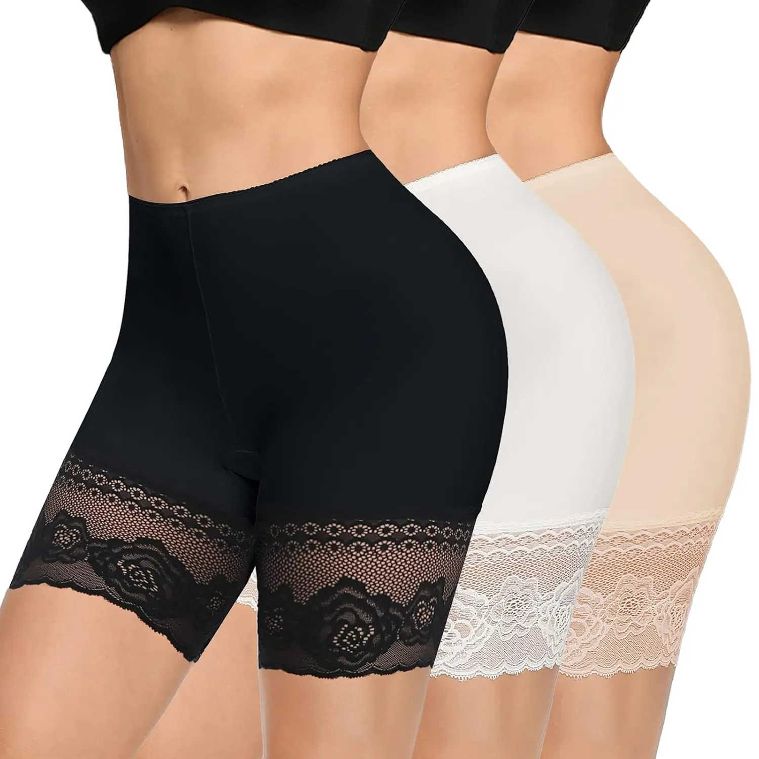 1-2 Counts Boyshorts Panties for Women Anti Chafing Underwear Slip Shorts for Women Under Dress,Ladies Underwear Safety Shorts Plus Size