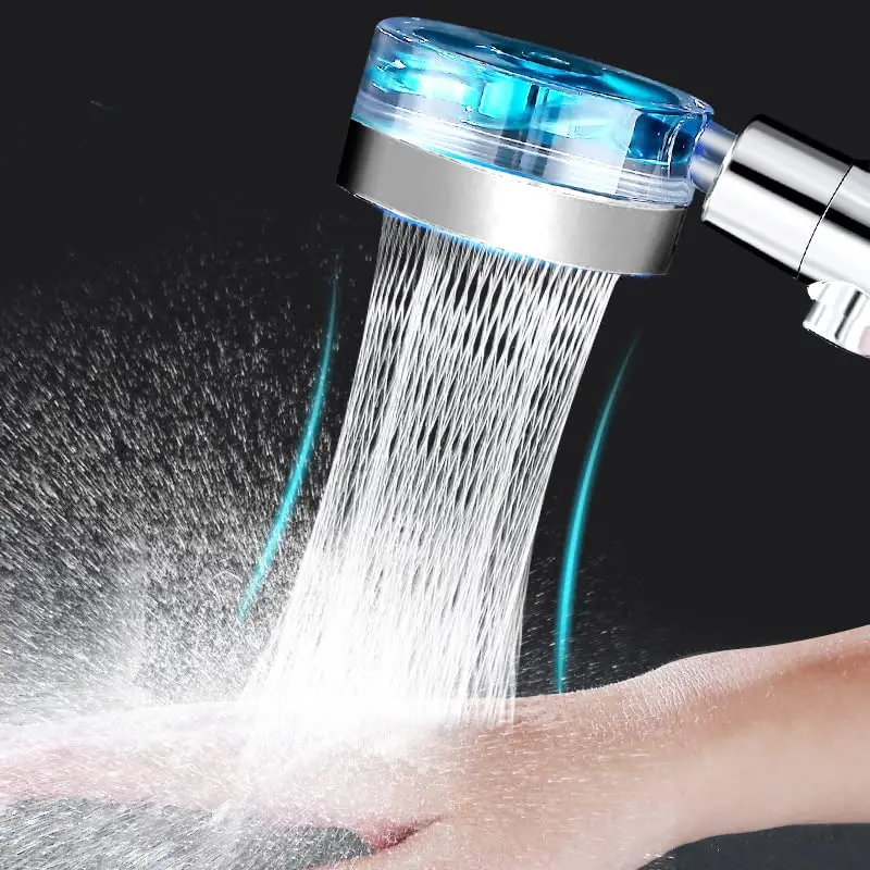 Turbocharged Filter Shower Head, High Pressure Showerhead, Handheld Shower Head with Adjustable Water Pressure, Water Saving Shower Head, Filtered Showerhead, Pressure Boosted Shower, Powerful Shower Heads High Pressure, Bathroom Shower Equipment