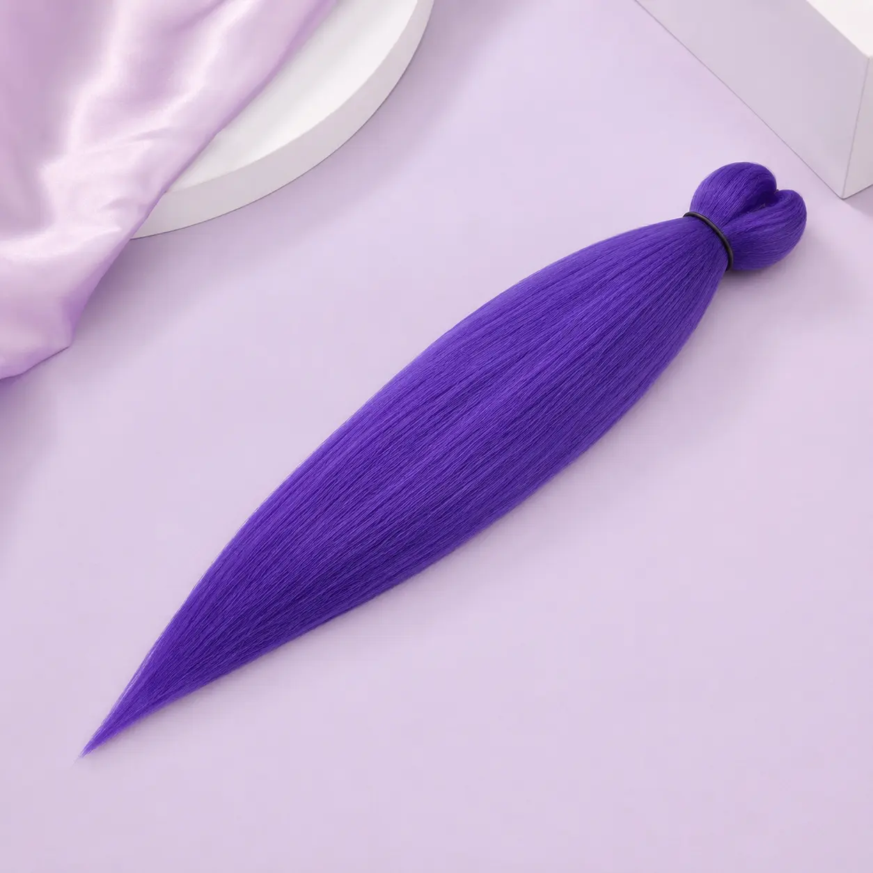 Beyond Beauty Long Purple Braiding Hair 30 Inch, Pre Stretched Synthetic Braiding hair for Braids,1 Packs Purple Rumi Hair Extensions for Stage Party Halloween Costume Cosplay