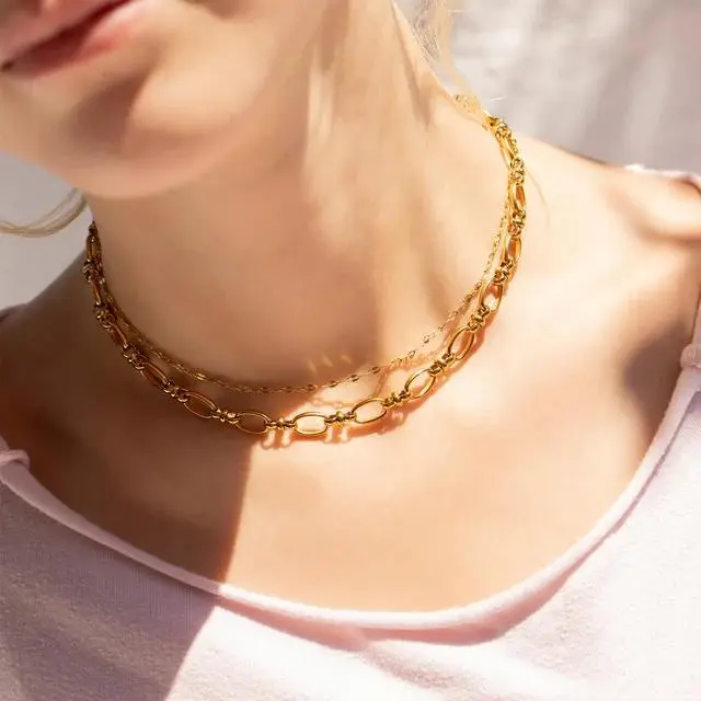 Nicole Chain Necklace 18K Gold PVD Stainless Steel