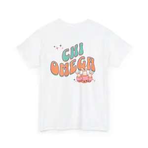 Chi Omega Sorority Bid Day Gildan Heavy Cotton Tee Casual Classic