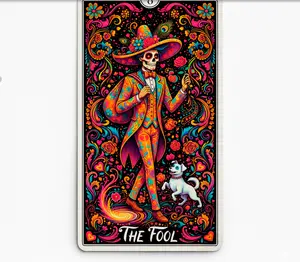 Tarot Catrina — Poetic Mexican Art Tarot Deck with 78 Illustrated Cards, Velvet Pouch, and Personalized Box by Sueños Profundos