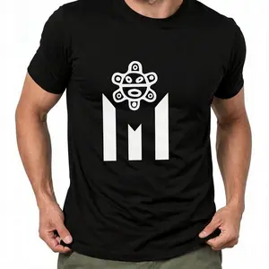Men's 100% Cotton Puerto Rico-Inspired Graphic Tee - Breathable, Lightweight & Machine Washable for Casual Outings, Sports & Casual Attire, Simple Lines, Festival Gift