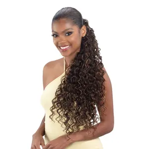 Shake-N-Go Weave Organique Pony Pro Ponytail Spanish Curl 26" with Secret Pocket made by Pre-sewn Weave