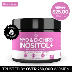 Women's Hormone Balance - Optify 40:1 Myo & D-Chiro Inositol Powder with Folate & Vitamin D for Ovarian & Reproductive Support Dietary Supplement