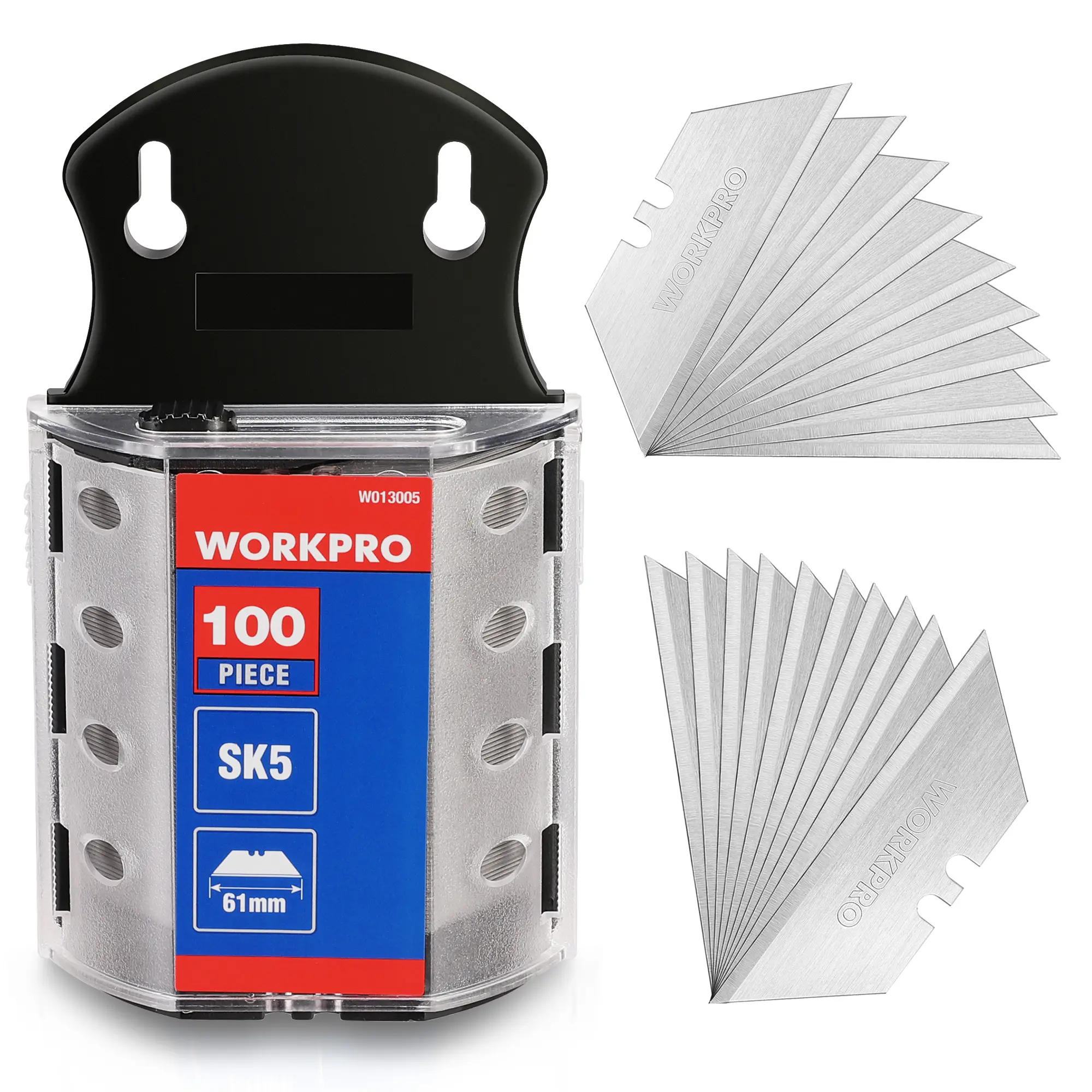 #fathersdaygift WORKPRO Utility Knife Blades, SK5 Steel with Dispenser #fathersdaygift WORKPRO Utility Knife Blades, SK5 Steel with Dispenser
