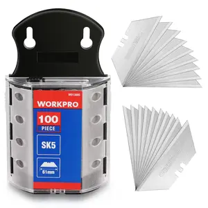 #fathersdaygift WORKPRO Utility Knife Blades, SK5 Steel, 100-Pack with Dispenser