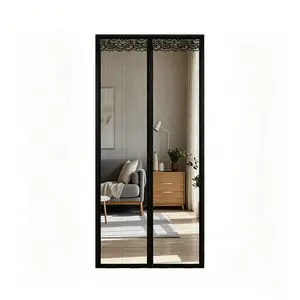 Magnetic Screen Door, Heavy Duty Security Mesh Curtain, Cat Scratch Resistant Bug Insect Proof, Durable Magnetic Closure Screen for Home Patio