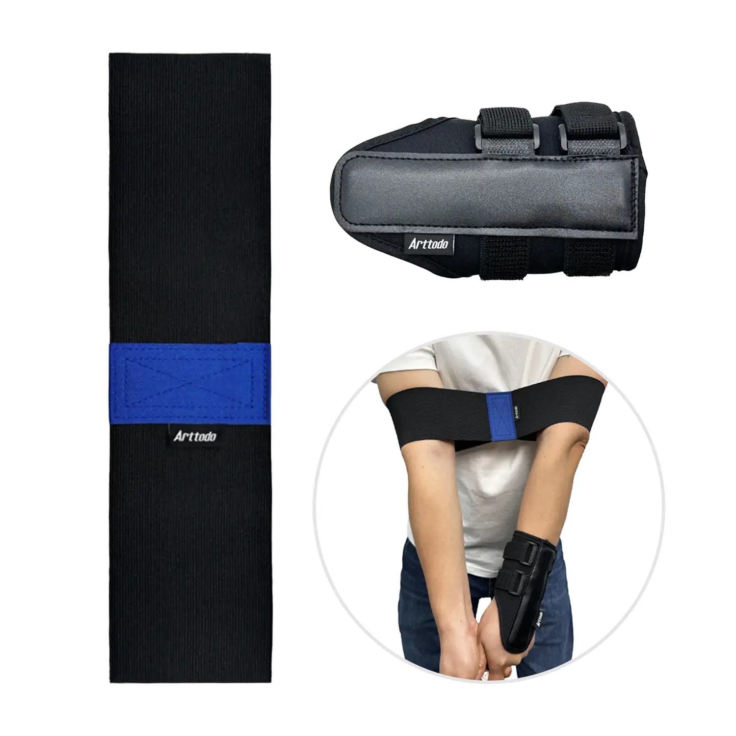Arttodo Golf Arm Band and Wrist Strap, Golf Training Aid, Arm Trainer to Improve Consistency, Sync Arms and Body, Practice Aid for All Level Golfers, Vice Golf Starter Set
