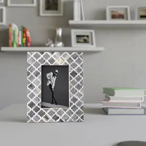 4x6 Photo Frames Moroccan Pattern Picture Frames - Grey