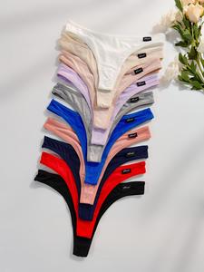 womenswear solid color comfort patched drop waist thong, soft minimalist comfy breathable lady knicker for daily wear, women's pastel underwear for all seasons, panties, soft comfy panty