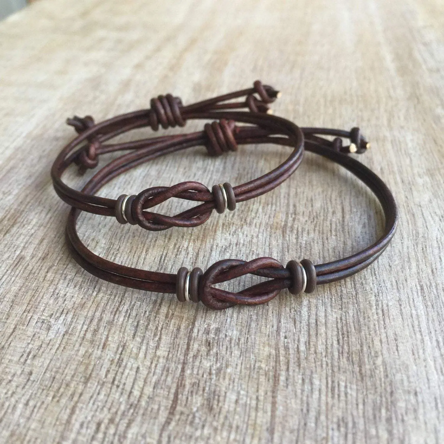 Leather Couples Bracelets, His and Hers Bracelet, Matching Bracelets, Sanibel Style