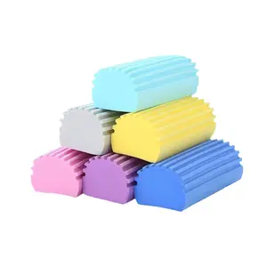 2-Pack Magic Damp Duster Sponges, Sponges Scrubbers, Scrubbing Pad - Reusable Cleaning Pads for Baseboards, Blinds, Vents, Tiles, Furniture & Grills | All-Purpose Dust Cleaning Tool for Home & Bathroom