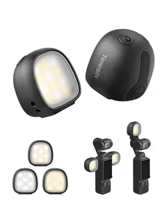 TELESIN  Magnetic LED Fill Light for Xtra Muse,DJI Osmo Pocket 3/4/4Pro,3 Level Adjustable Brightness, USB C Rechargeable Auxiliary Light with 12H Battery Life for Selfie Vlog Video Recording