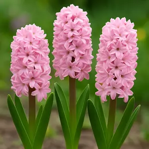 Elegant Pink Hyacinth Bulbs for Planting - Fragrant and Colorful, Great for Cut Flowers (5 Bulbs)