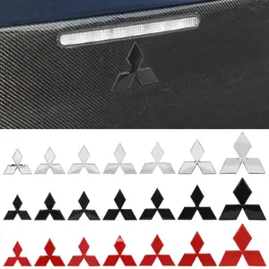 1Pcs ABS Car Hood Front Bonnet Grill Rear Emblem Logo Badge Stickers For Mitsubishi Asx Outlander Pajero L200 Lancer Accessories