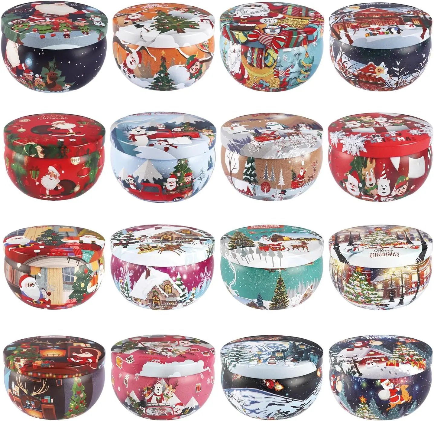 16-Pack Scented Candles Gift Set, 2.5 oz Aromatherapy Travel Tin Candles, Strong Fragrance for Home, Holidays & Gifts