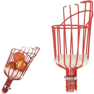Fruit Picker Basket - Sturdy Tree Picker Tool with Adjustable Knob - Apple, Avocado, Peach, Pear, Lemon Grabber