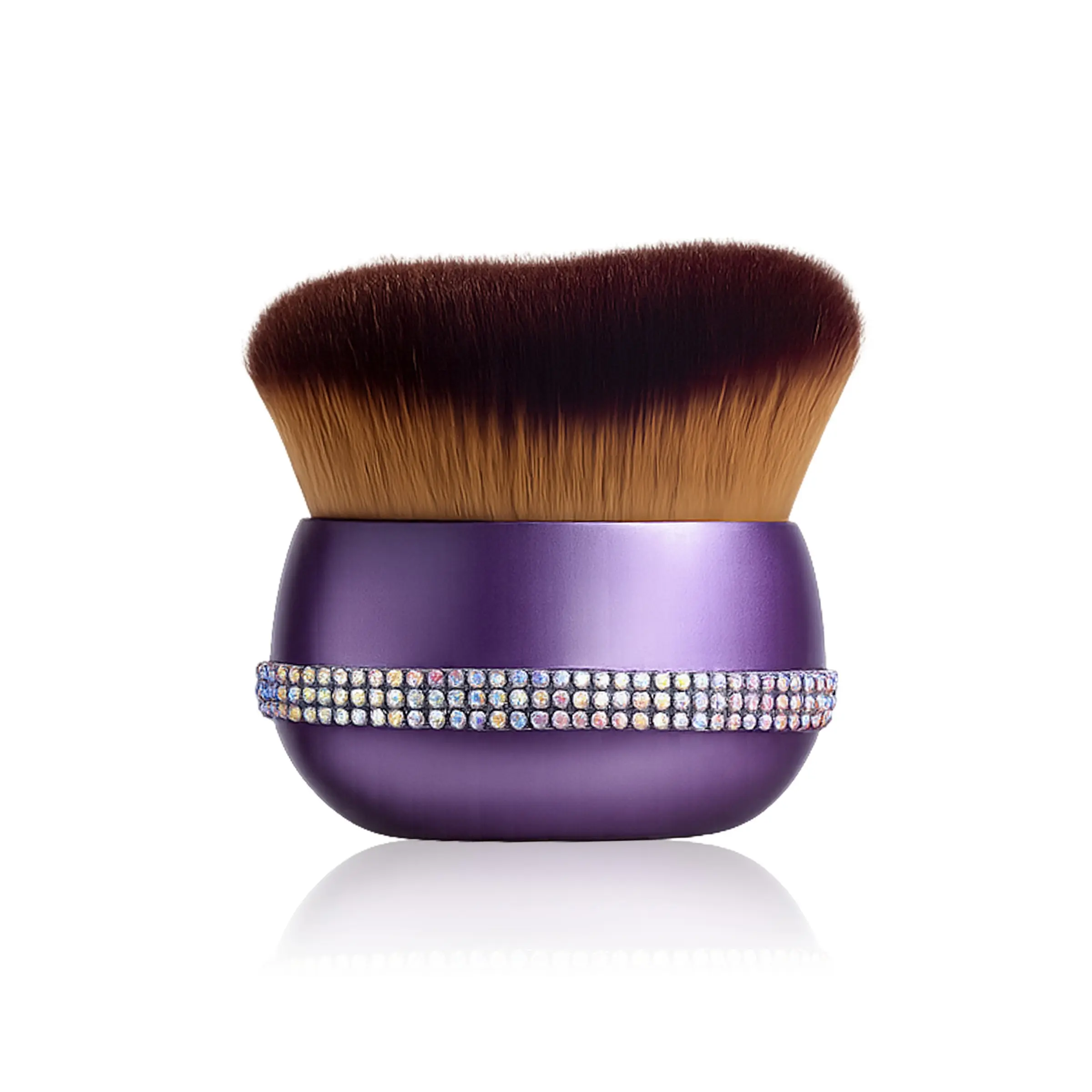 Self Tanner Brush, Bronzing Brush, Body Makeup Brush for Smooth Flawless Makeup, Synthetic Kabuki Foundation Makeup Brush for Face & Body, Full Coverage Tanning Blend Applicator for Self Tanner, Bronzer & Lotion Tan Mousse, Washable(Purple)