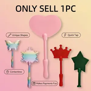 Shiny 3D Star Snowflake Payment Stick, Attractive Contactless Card Handle, Magic Payment Again, Non-Touch Payment Tool