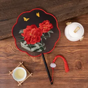 Suzhou embroidery double-sided embroidery antique special-shaped fan Hanfu cheongsam special craft fan-27