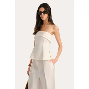 Linda Linen Foldover Top