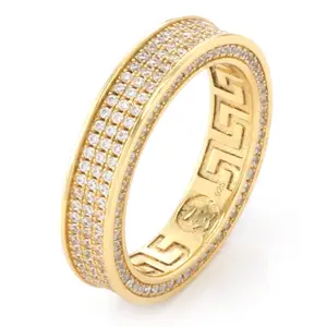 3-Row Iced Infinity Band Ring 3-Row Iced Infinity Band Ring