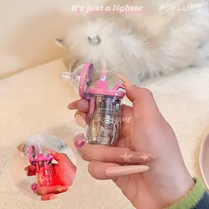 [Without Gas] Cute Mini Bottle Windproof Lighter, Kitchen&Outdoor Candle Lighting Tool, Adjustable, Multifunctional, Unique, Practical Gift For Ladies, Good Friend Birthdays, Anniversaries,Creative Gift For Girlfriend,