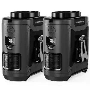 2 Pack Portable Belt Fan Clip on Waist, 10000mAh Personal Wearable Body Fan, Rechargeable Battery Operated Outdoor Fan with 5 Speeds & Flashlight & Power Bank, Cool Clip Fan Under Shirt, Waist Cooling Fan for Work Farm Camping Gardening Travel