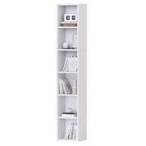 ALISENED 6-Cube Closet Storage Shelf Stand for Home Office Kids Room multicoloured storage cupboards & cabinets spacesaving book shelf Stylish Corner Bookcase Bookcase Bookshelf