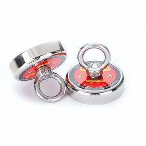 121 lb pull magnetic fishing tool, super strong neodymium magnet fishing kit, 42mm diameter magnet, suitable for river fishing and magnetic fishing.