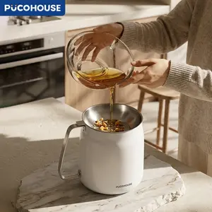 Grease container Stainless Steel Bacon Grease Saver with fine mesh filter 2 L /3.5L oil Container Grease tank with dust lid suitable for kitchen storage of frying cooking grease Utensils