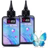 Clear UV Resin, Hard Type, Low Viscosity, Fast Curing and Low Shrinkage, No Mixing Required for DIY Jewelry, Bag Charms, Keychains, Dried Flower Crafts, Glossy Coatings and Handmade Gifts - LET'S RESIN  -