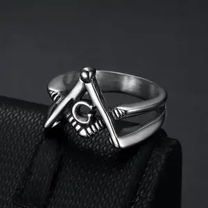 AG Stainless Steel Ring - European & American Hip Hop, Punk Inspired, Minimalist Retro, Light Atmospheric Luxury, Stackable, Unique, Gun Metal Fashion Costume Jewelry Ring, Stackable Ring, Unique Rings