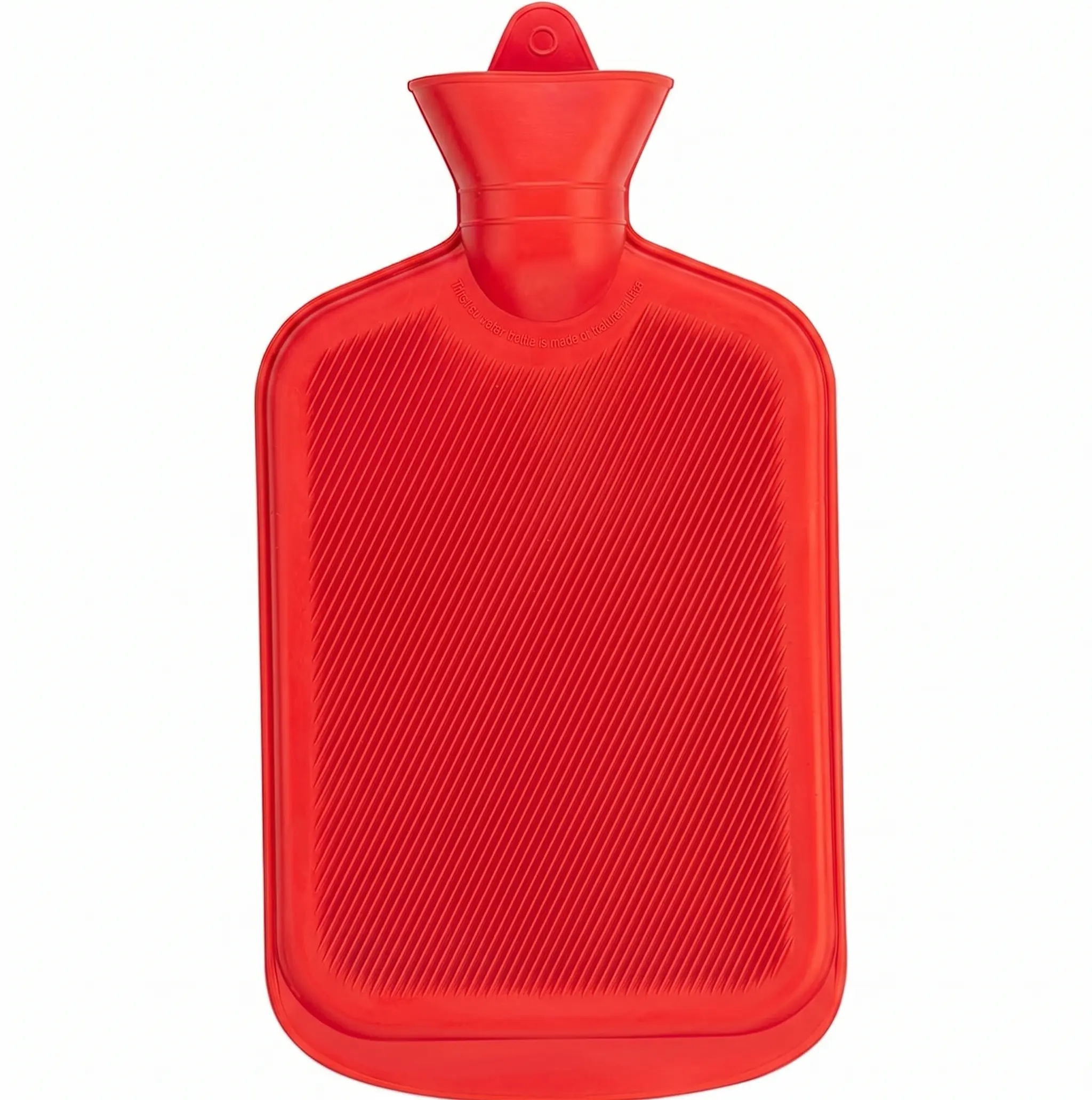 1- piece Hot Water Bottle - Natural Rubber (BPA Free) - Heavy Duty Water Bag for Pain Relief, Menstrual Cramps, & Heat Therapy